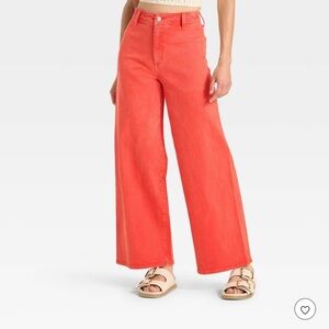 Universal Thread Coral Wide Leg Flare Jeans